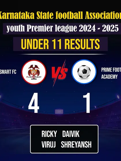 What a game! Our U-11 team shines with a commanding 4-1 victory against Prime Football Academy.