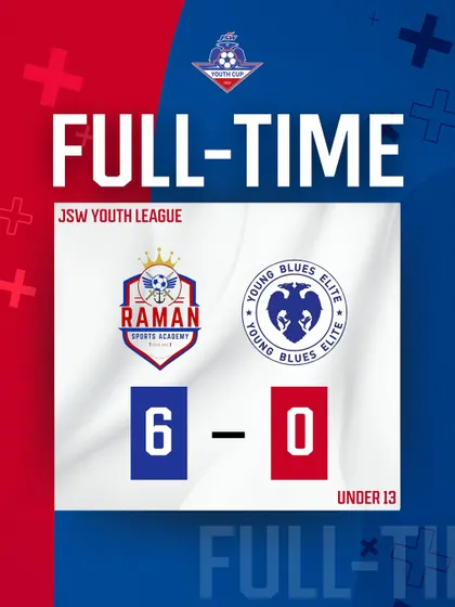 A massive 6-0 statement win for our Under-13 team against Young Blues Elite in the JSW Youth League.