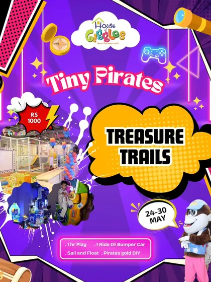 Ahoy, little pirates! Our Treasure Trails event includes a fun "Pirate's Gold" DIY craft, along with playtime and a treasure hunt.