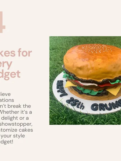 Secret #4: Cakes for Every Budget. Whether it's a simple delight or a grand showstopper, I can customize a design to suit your style and budget.