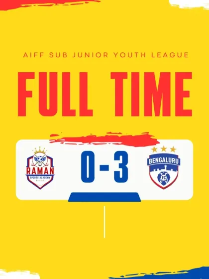 The result of a hard-fought match against Bengaluru FC in the AIFF Sub Junior League. We learn and regroup.