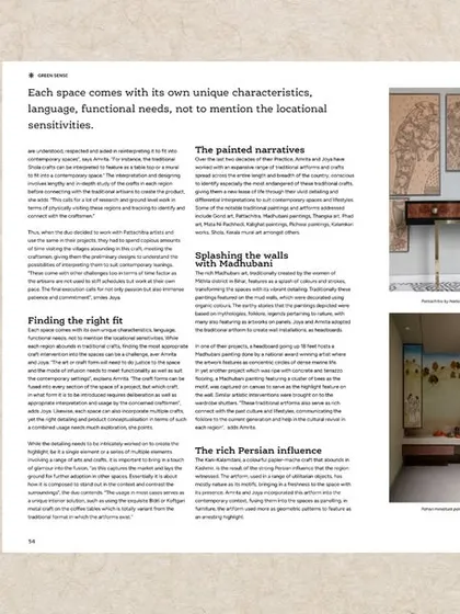 We were thrilled to be featured in AntaryaMag, a publication of the IIID Bangalore Chapter. The article highlights our dedication to reviving traditional Indian crafts and seamlessly blending them into modern design.