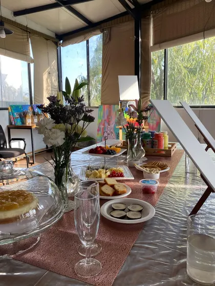 The full spread for the private birthday date. We believe in creating a complete experience, where every detail is considered to make your celebration perfect.