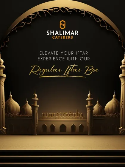 The elegant branding for our Regular Iftar Box, designed to elevate your at home Iftar experience.