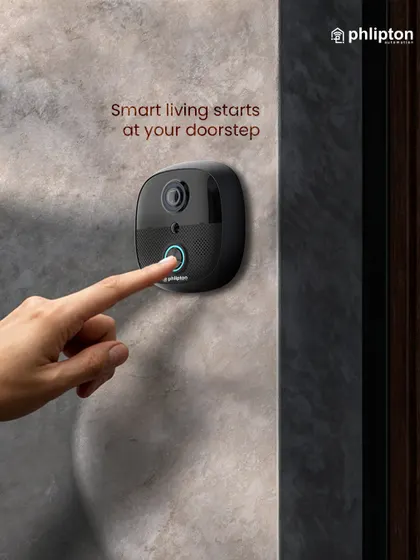 Smart living starts at your doorstep. This image shows my smart doorbell being used, demonstrating how it serves as the first step in creating a more secure and intelligent home environment.