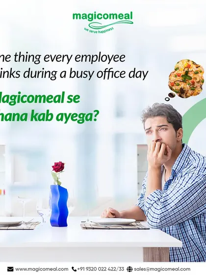 "Magicomeal se khana kab ayega?" is a thought every employee has on a busy day. The answer is: very soon! I am here to replace your old canteen food with diverse, nutritious, and tasty meals.