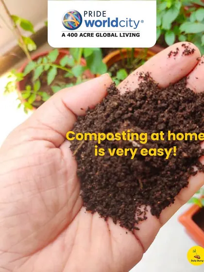 Composting at home is very easy, and the result is this beautiful, nutrient-rich soil amendment. This image captures the texture and quality of freshly harvested 'black gold'.