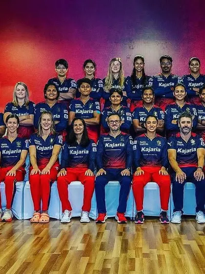 The official team photo for Royal Challengers Bengaluru for the WPL season. It's an honor to be part of such a talented and driven group of players and staff.