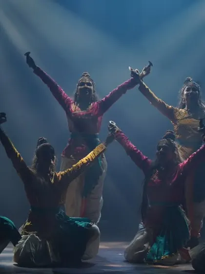 A beautiful formation from one of our group dance pieces. The unity and grace of the dancers are a testament to their hard work and the collaborative spirit of our academy.