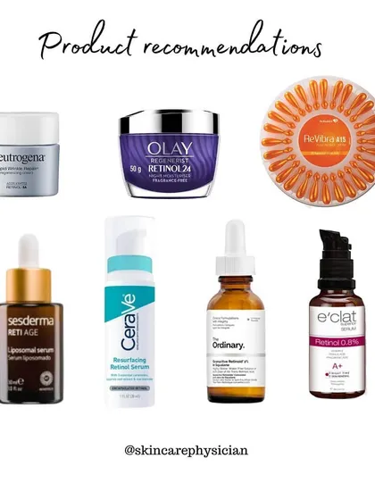 Here are some of my recommended over-the-counter retinol products. These formulations are a great starting point for anyone looking to incorporate the anti-aging and skin-smoothing benefits of retinoids into their routine.