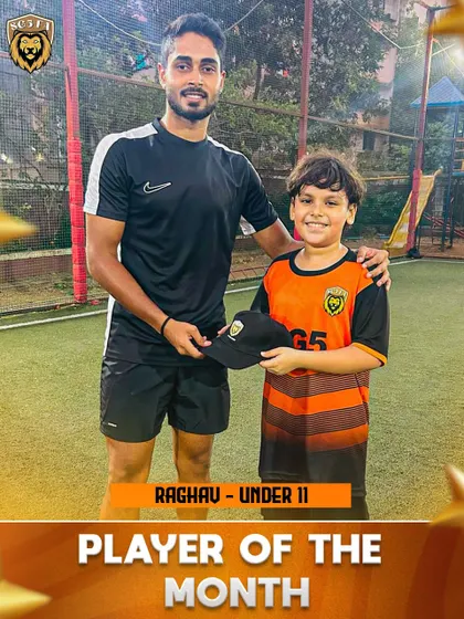 Raghav from our Under 11 team, another one of our dedicated Player of the Month winners.