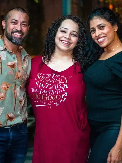 Friends enjoying the night together. La Rumba is the perfect place to make memories with your crew.