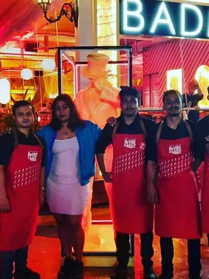 Our team at a live concert for Johnnie Walker's ReVibeTheNight event. Despite bad weather, our bar was rocking, serving excellent cocktails to a high-energy crowd and showcasing our ability to handle any situation.