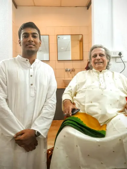 It was a blessing to meet the legendary tabla maestro Swapan Chaudhuri da at the Naada Bindu festival.