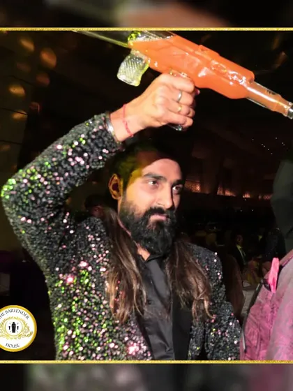 The maestro in his element. Serving drinks directly with a custom shot gun, I make sure every guest feels like a VIP and is part of the celebration.