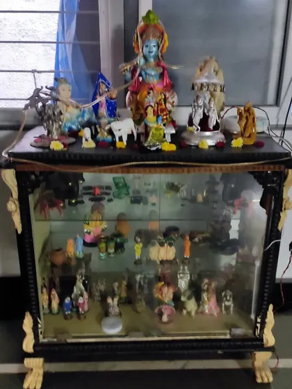 Our 'golu' display for the Navaratri festival.
