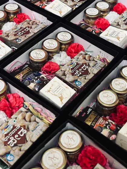 A collection of our wedding favor boxes, showcasing the care and attention to detail we put into every single one.