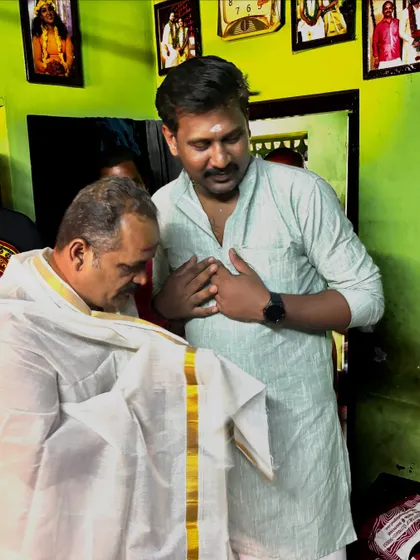 A moment of respect and blessing. We honor our gurus, who are the custodians of this tradition and who guide us on our artistic journey.