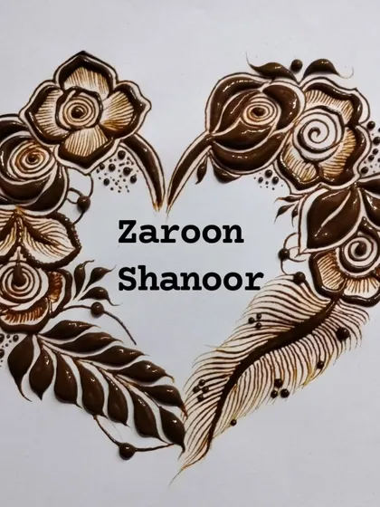 Another example of my personalized heart design, this time for 'Zaroon' and 'Shanoor'.