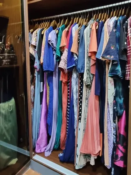 If you love long dresses or ethnic wear, a tall hanging space is a must. It keeps your clothes in great condition and makes getting ready a breeze.