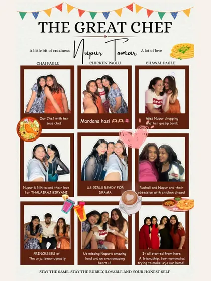 This farewell gift is a collage packed with memories! I designed this frame with lots of photos and inside jokes to celebrate a friendship. It's a heartfelt way to say goodbye to a buddy.