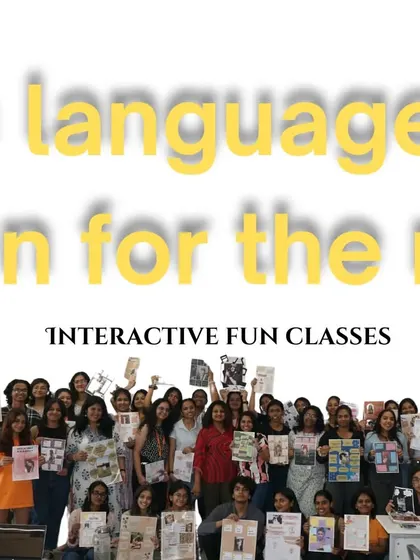 A group of happy students showcasing their creative projects. We believe in learning by doing, and these interactive tasks help solidify concepts.