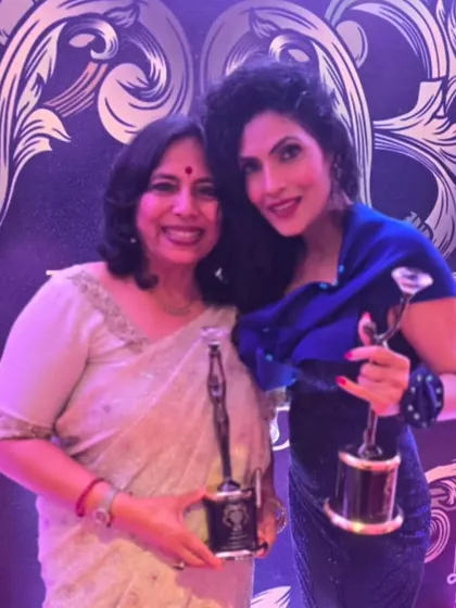 With a fellow award winner at the Mumbai Achievers Awards. It is wonderful to connect with and celebrate the achievements of other professionals.