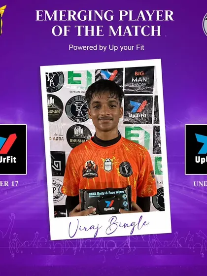 Viraj Bingle, a U-17 Emerging Player of the Match.