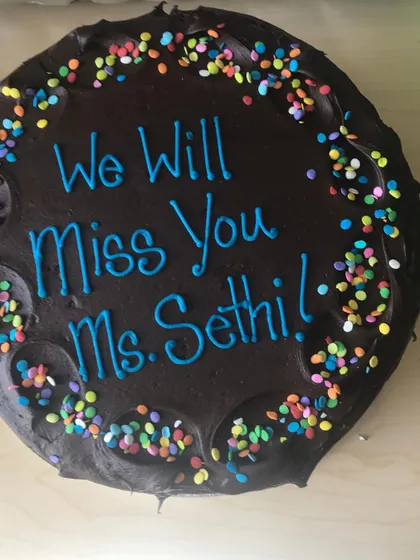 A farewell cake from my students. Gestures like this are so touching and are a sweet reminder of the bonds we form in the classroom. It’s the relationships that make teaching so special.