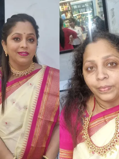 A collection of different party and sider makeup and hair looks. I can create anything from a simple, elegant style to a full glam look for any occasion.