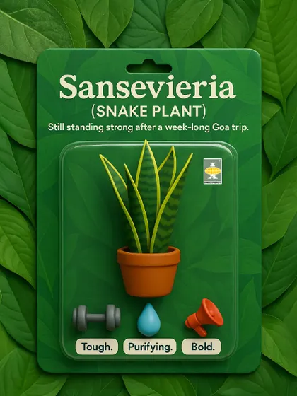 This is for all the busy plant parents. The Sansevieria, or Snake Plant, is a true collectible that stands strong even if you forget to water it. It's tough, air-purifying, and effortlessly cool.