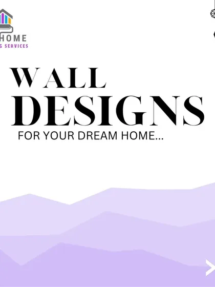 We are equipped to create a wide variety of wall designs for your dream home. This graphic represents our commitment to offering custom solutions that reflect your personal style.