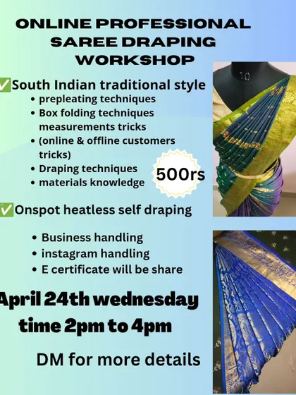 This workshop included onspot heatless self-draping and business and Instagram handling tips.