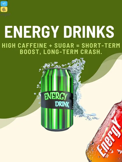 Energy drinks promise a quick boost, but the high caffeine and sugar content often leads to a crash. I advocate for sustainable energy through balanced nutrition and hydration.