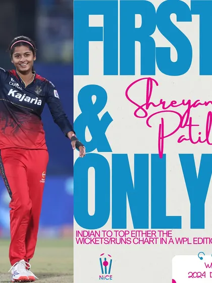 A historic achievement. Shreyanka Patil became the first and only Indian to top either the runs or wickets chart in a WPL edition.