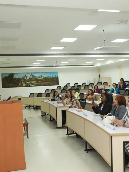 Another speaker addressing our cohort of women entrepreneurs. The program was a constant source of new knowledge and perspectives on business and leadership.