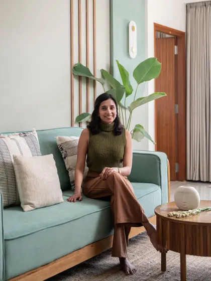 Here I am in 'The Boho Escape' project. My process begins with a conversation, understanding your vision and needs to create a space that is a true reflection of you.
