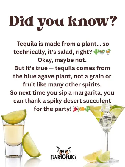 Did you know tequila is made from the blue agave plant, a desert succulent? We love sharing the stories and fun facts behind your favorite spirits.