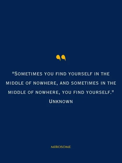 "Sometimes you find yourself in the middle of nowhere, and sometimes in the middle of nowhere, you find yourself." This journey of style is also a journey of self-discovery.