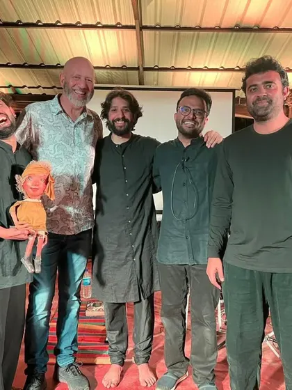 A memorable moment from our Goa tour, where our cast met the legendary musician Loy Mendonsa after a show. It was an honor to share our work with an artist who has inspired us.