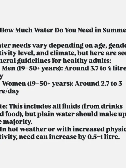 Staying hydrated is crucial, especially in the summer. This series of posts explains why it's important, how much water you need, and simple tips to help you drink more throughout the day.