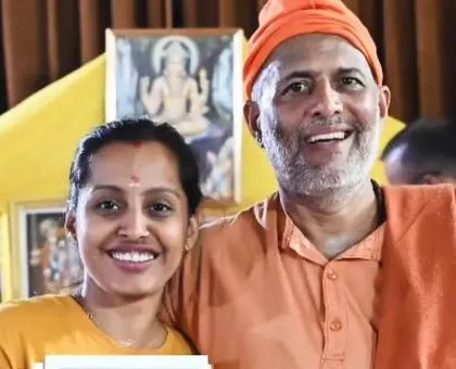 A happy moment with a student after a course completion ceremony. The joy of sharing this knowledge is immense.