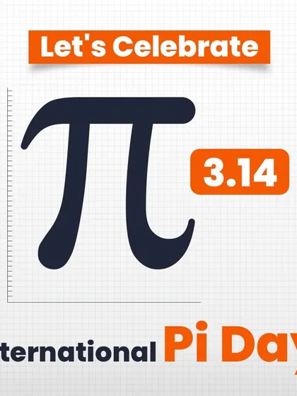 Happy International Pi Day. We celebrate this famous irrational number, 3.14, which is essential for all calculations involving circles.