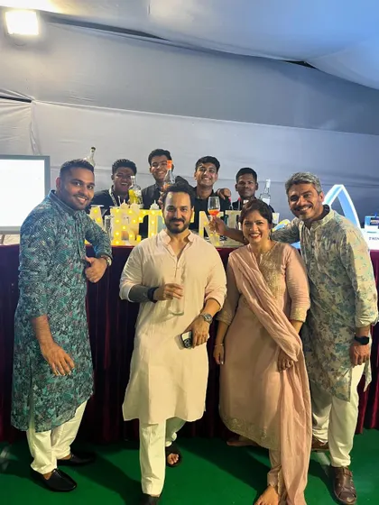 Our team with happy guests at the Gardenia Diwali party. Group photos like this are a testament to a successful and fun-filled event.