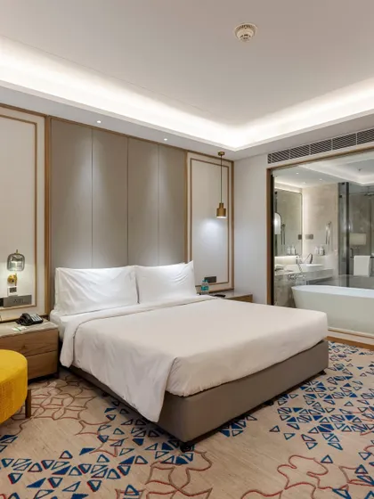 Additional media from the Holiday Inn, Lucknow project. These visuals provide further insight into the design of the lounges, dining areas, guest rooms, and other public spaces, highlighting our commitment to creating a cohesive and culturally resonant hospitality experience.