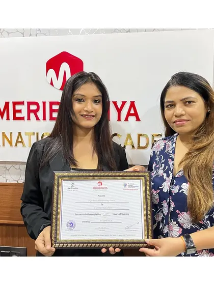 Another success story. This student has worked diligently and is now a certified professional.