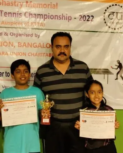 Our U-11 medalists with their coach, showcasing the future talent of the academy.