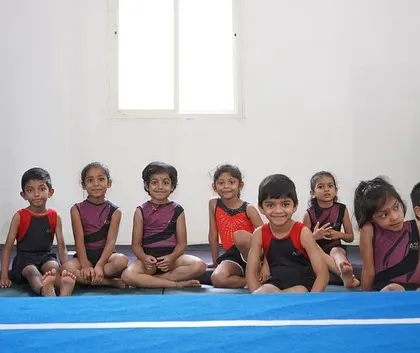 Another happy group of our youngest gymnasts at their Level 1 certification. We love seeing them grow and achieve their goals.