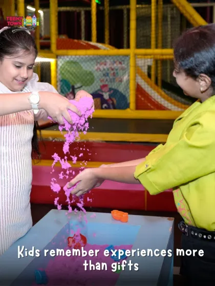 Kids remember experiences more than gifts. Playing with kinetic sand is a wonderful sensory experience that they'll never forget.