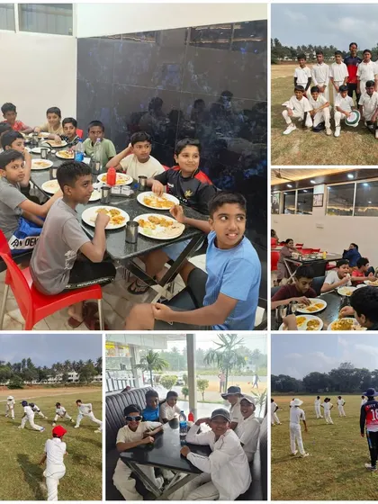 A collage of moments from our U-14 tour of Hassan, including matches, team meals, and travel.